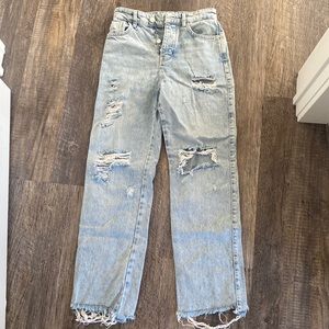 Zara ripped boyfriend jeans